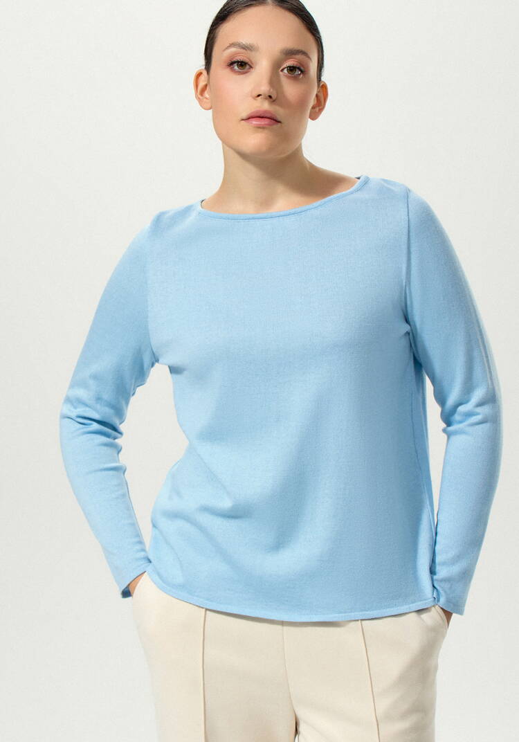 Джемпер свободный с горлом лодочкой шир.  750, рис. 21