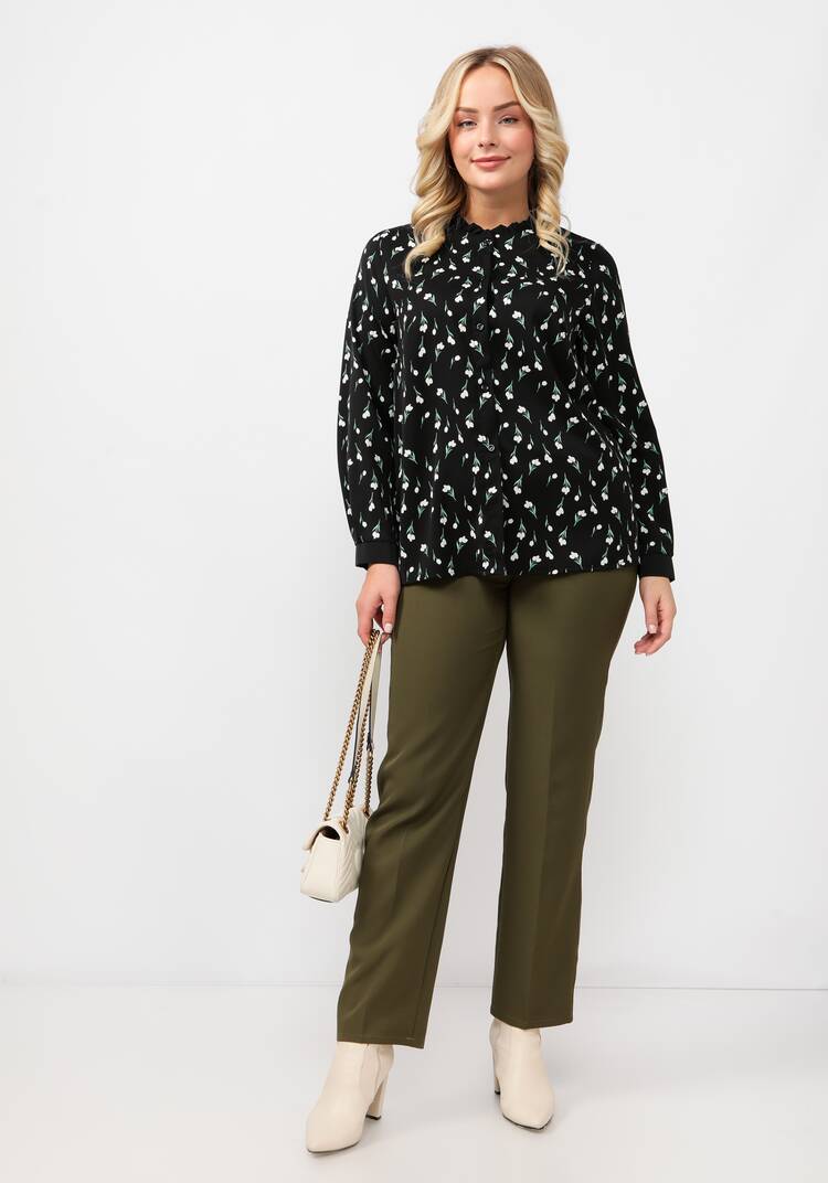 Блуза со съемным воротником на завязке шир.  750, рис. 15