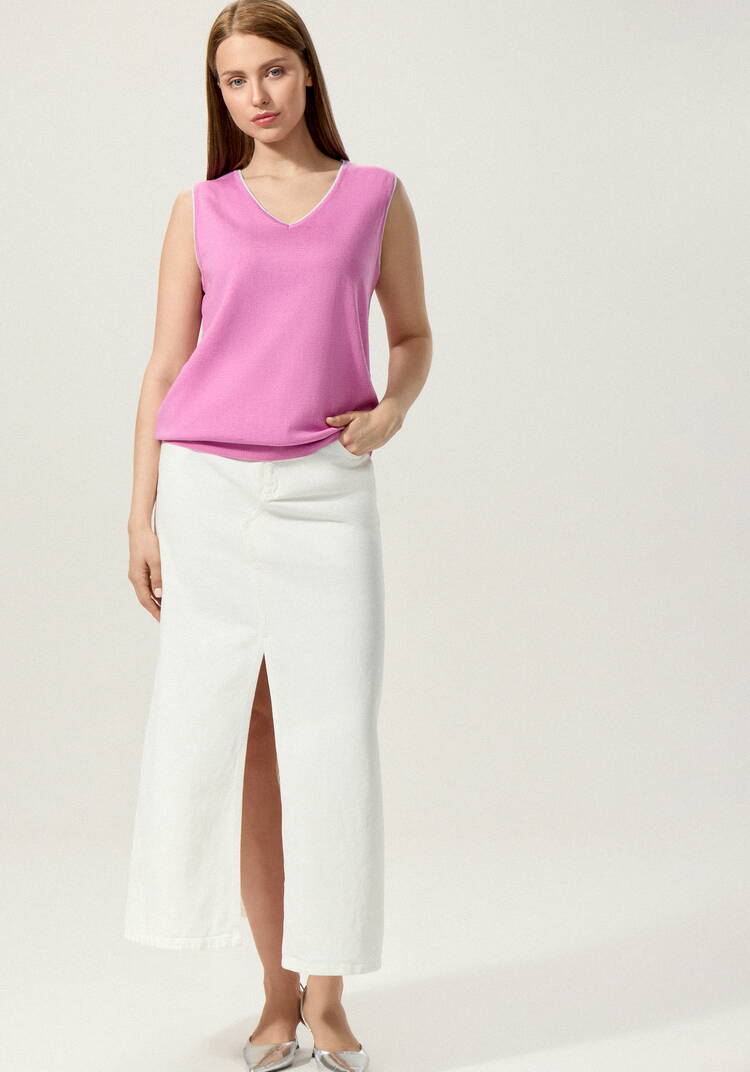 Топ с декором из метанити шир.  750, рис. 49