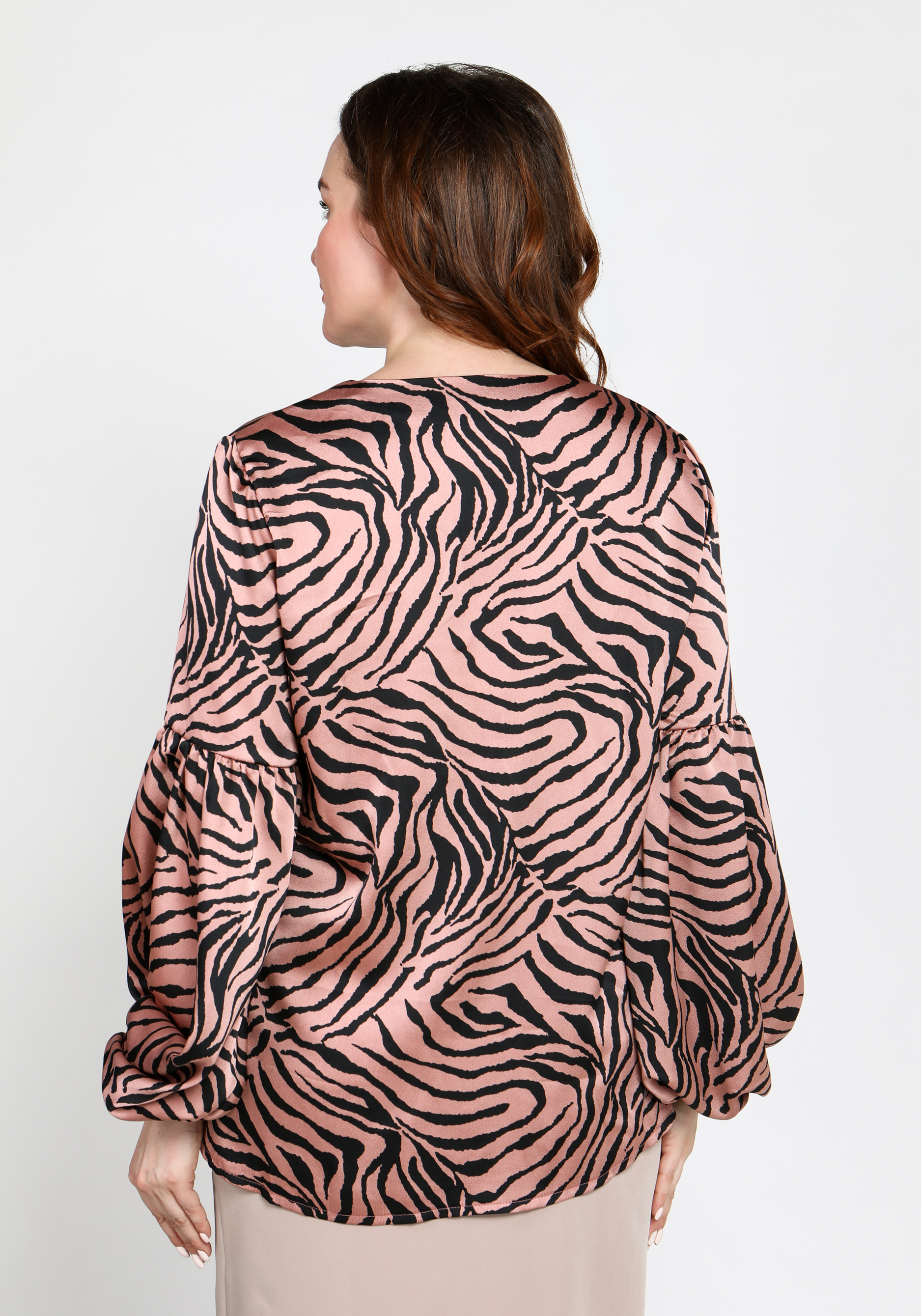 Блуза "Яркая Африка" Victoria, размер 48, цвет бежевый - фото 3