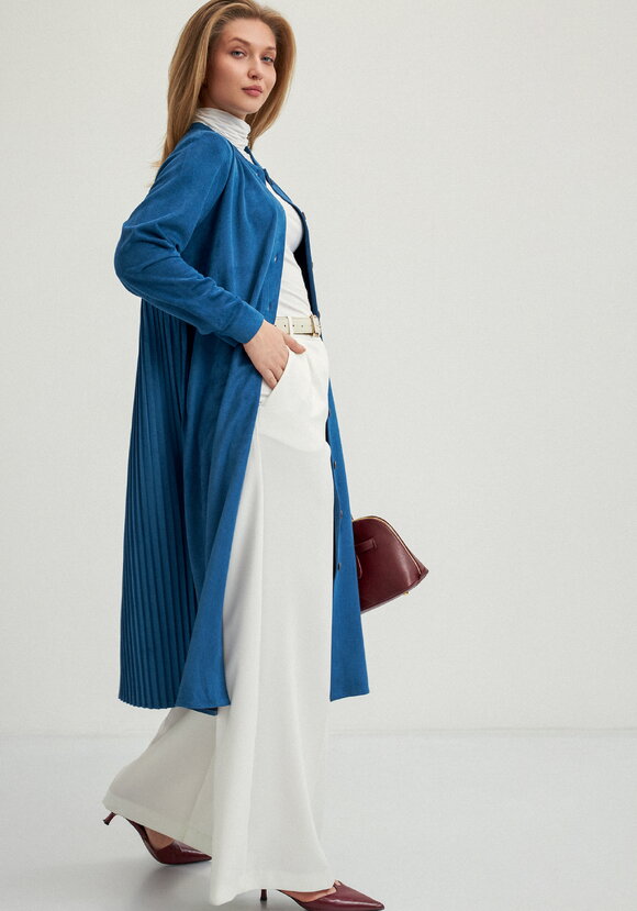 Платье-рубашка с плиссированной спинкой шир.  580, рис. 11