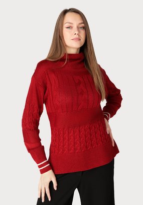 Свитер женский с эффектом структурных кос