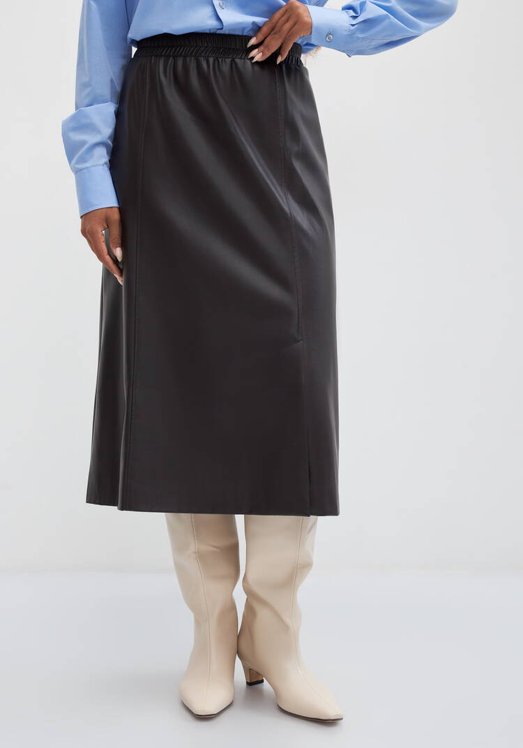 Юбка из экокожи Марина шир.  750, рис. 2