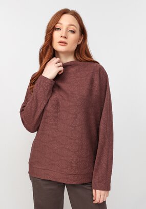 Джемпер из трикотажной фактурной ткани