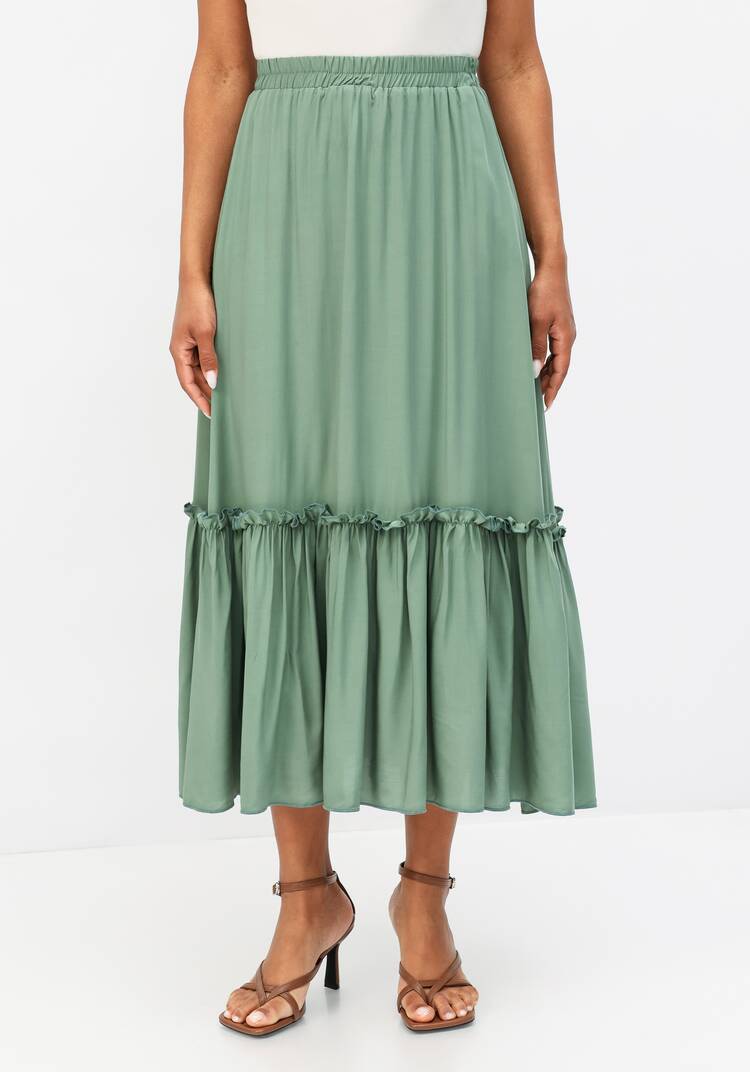 Юбка на эластичной ленте с ярусами шир.  750, рис. 4