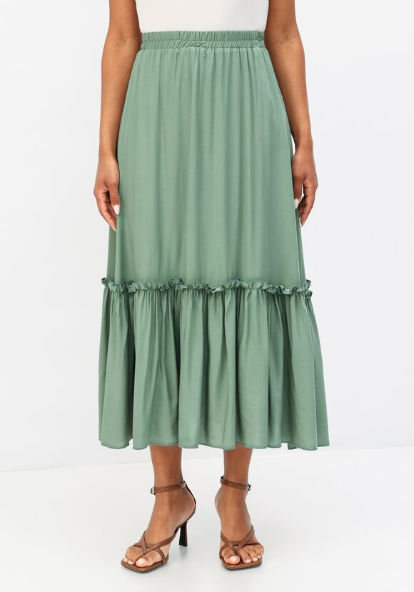 Юбка на эластичной ленте с ярусами шир.  580, рис. 4