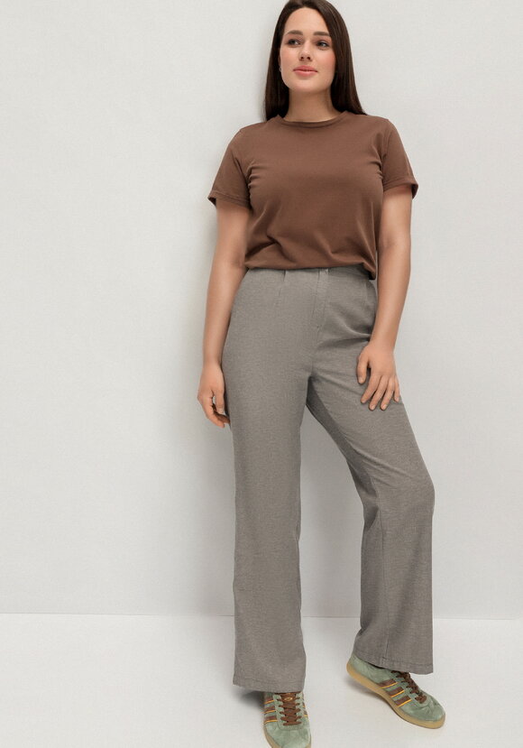 Брюки прямого силуэта с поясом на резинке шир.  580, рис. 13