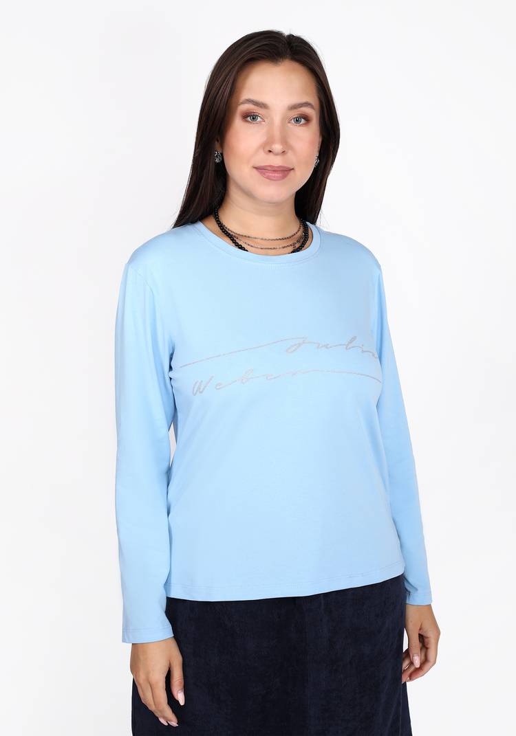 Футболка с длинным рукавом и принтом шир.  750, рис. 9