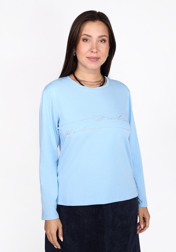 Футболка с длинным рукавом и принтом шир.  580, рис. 9