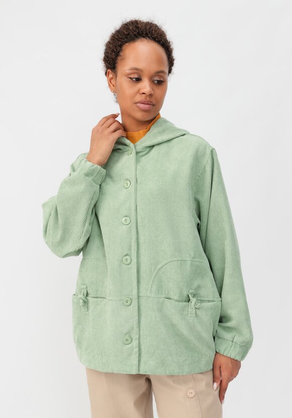 Ветровка из вельвета с капюшоном шир.  580, рис. 1