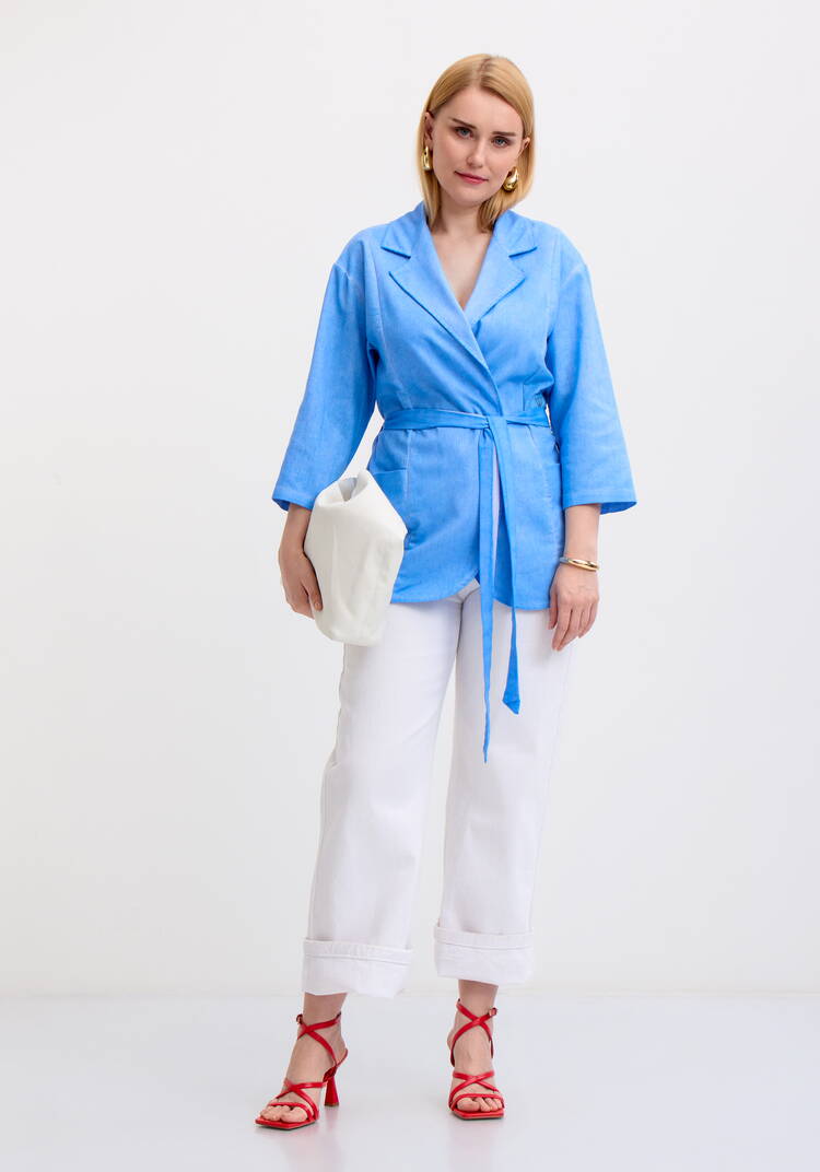 Жакет удлиненный прямого кроя шир.  750, рис. 8