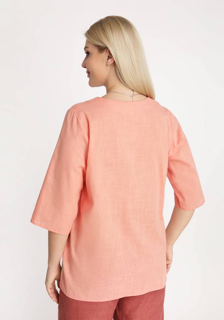 Туника свободного кроя Льняная палитра шир.  750, рис. 10