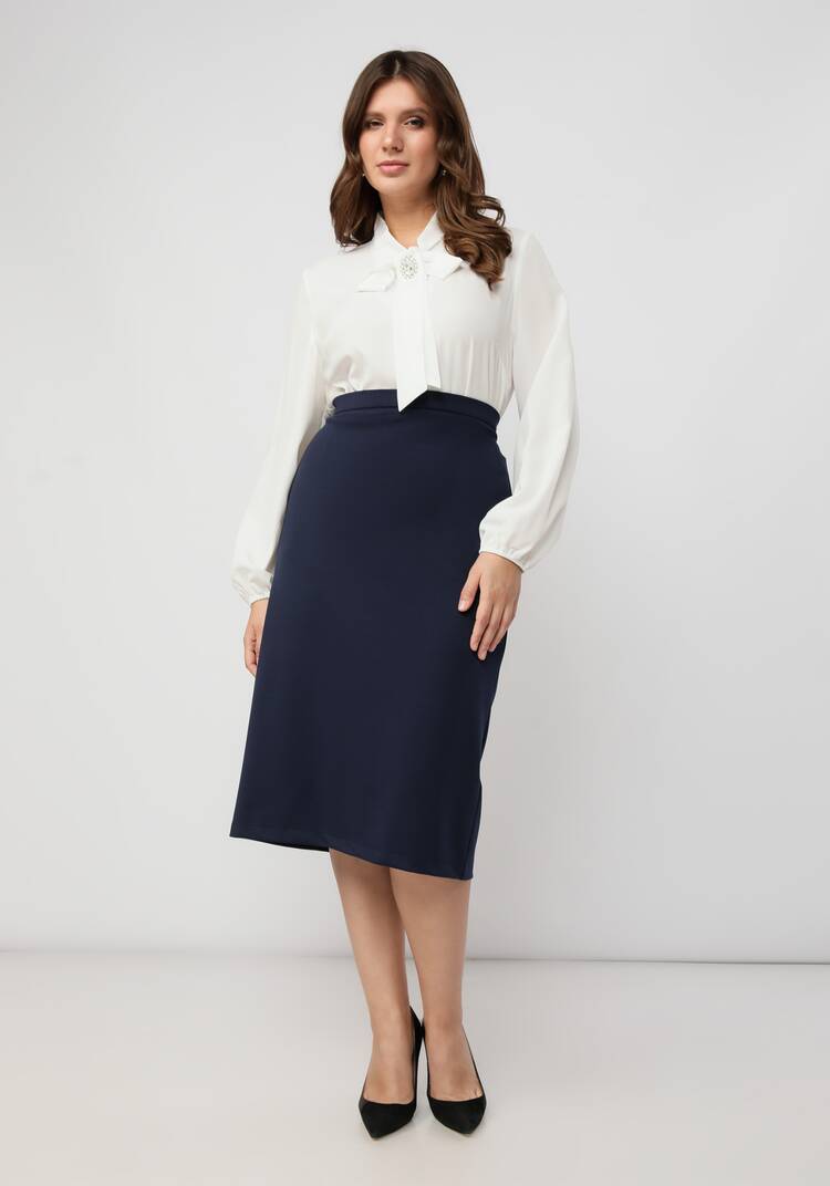 Блуза с брошкой шир.  750, рис. 6