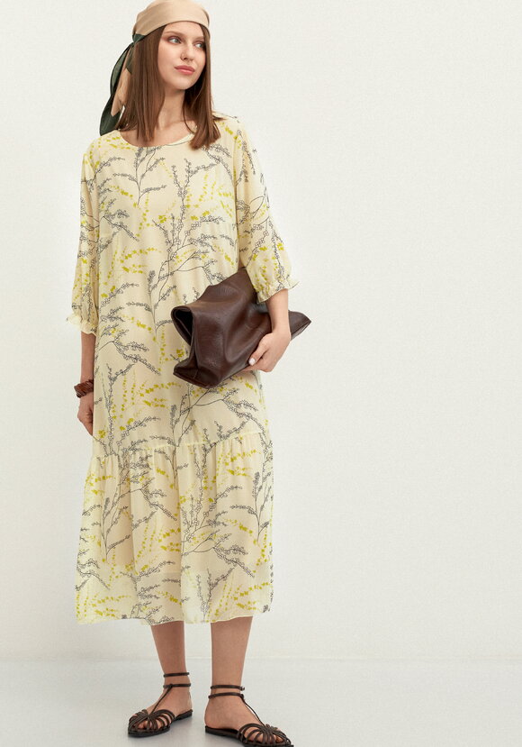 Платье с цветочным принтом шифоновое шир.  580, рис. 16