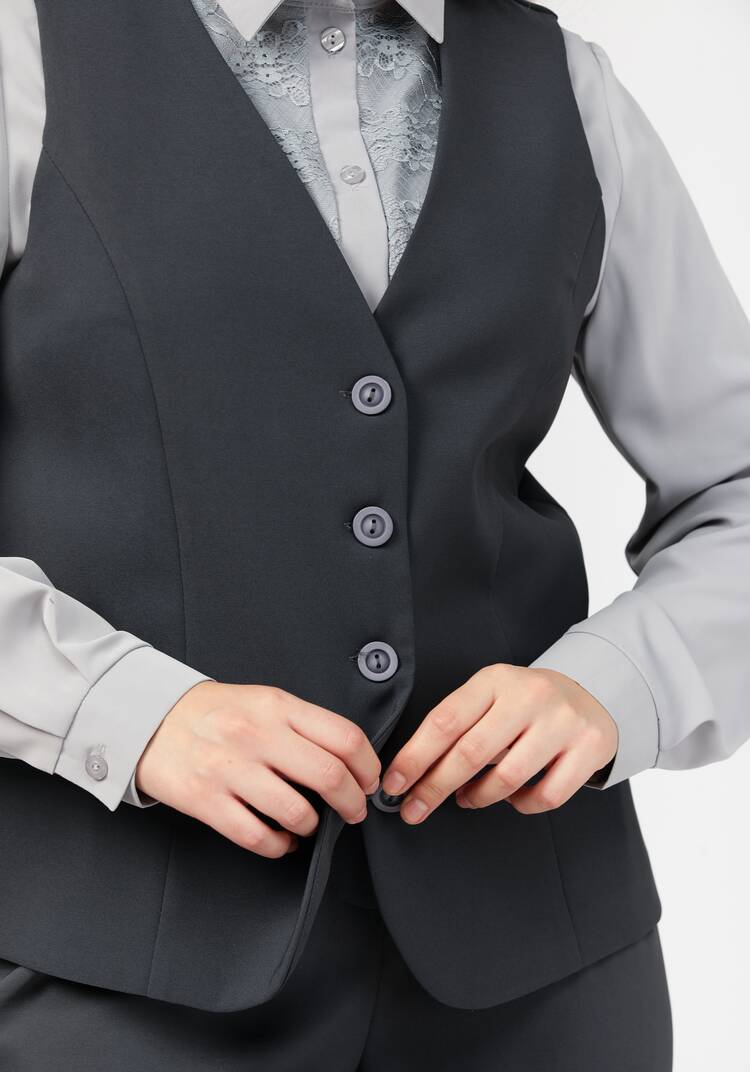 Жилет классический на пуговицах шир.  750, рис. 5