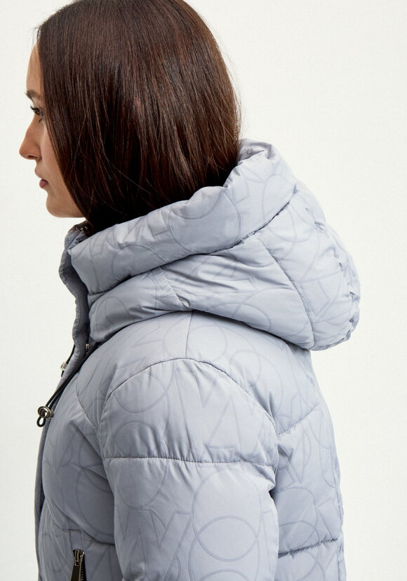 Удлиненный пуховик с капюшоном шир.  580, рис. 7