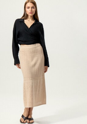 Юбка А-силуэта с каскадным рисунком