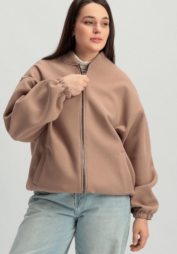 Бомбер свободного кроя на молнии шир.  580, рис. 44