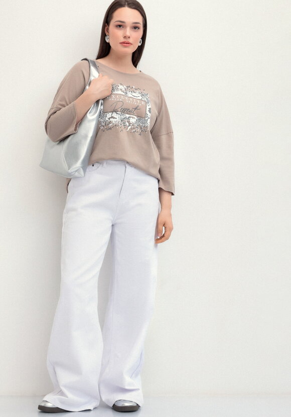 Туника с принтом на груди шир.  580, рис. 24