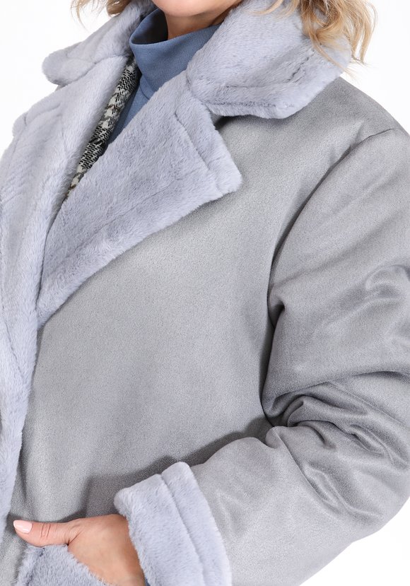 Дубленка женская с отложным воротником шир.  580, рис. 7