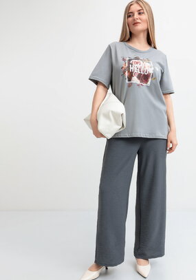 Брюки палаццо свободного силуэта