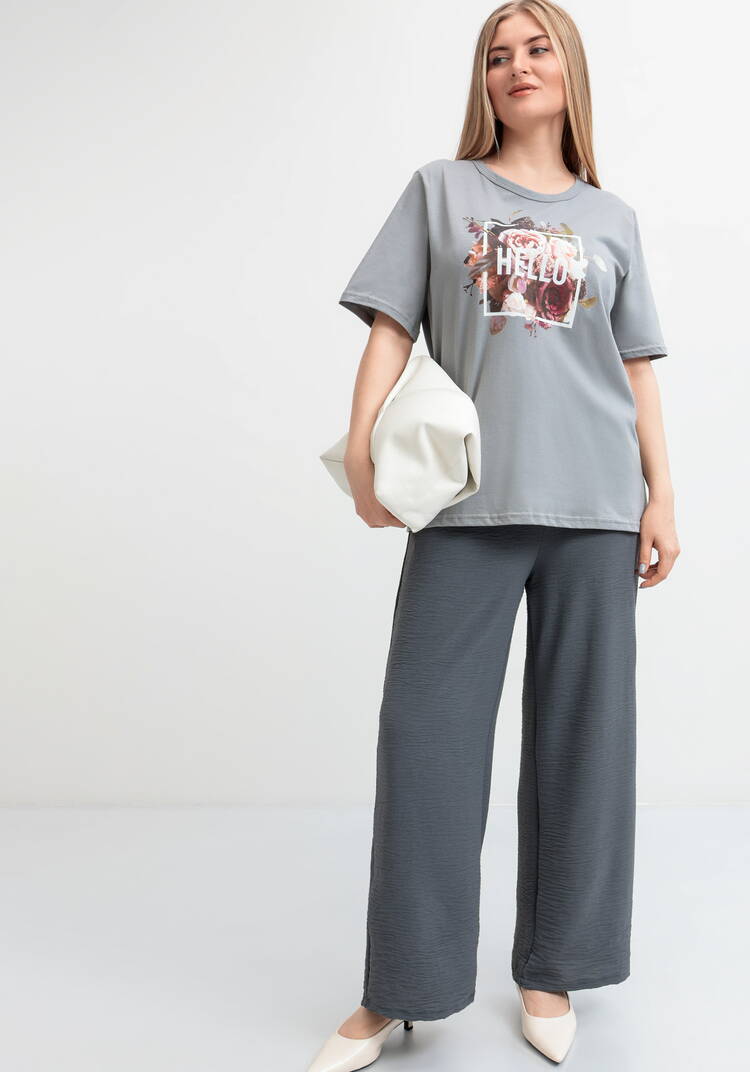 Брюки палаццо свободного силуэта шир.  750, рис. 6