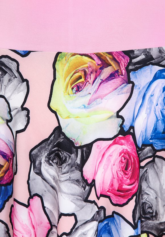 Платье на молнии с яркой юбкой шир.  580, рис. 3