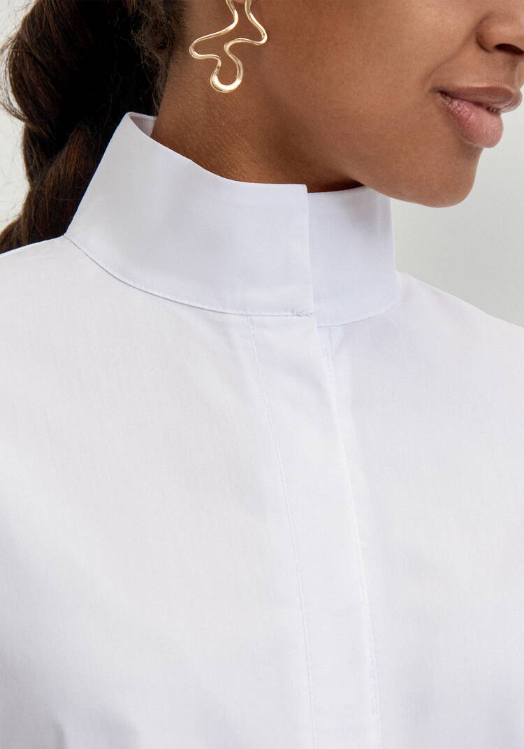 Рубашка с отложным воротом стойкой шир.  750, рис. 23