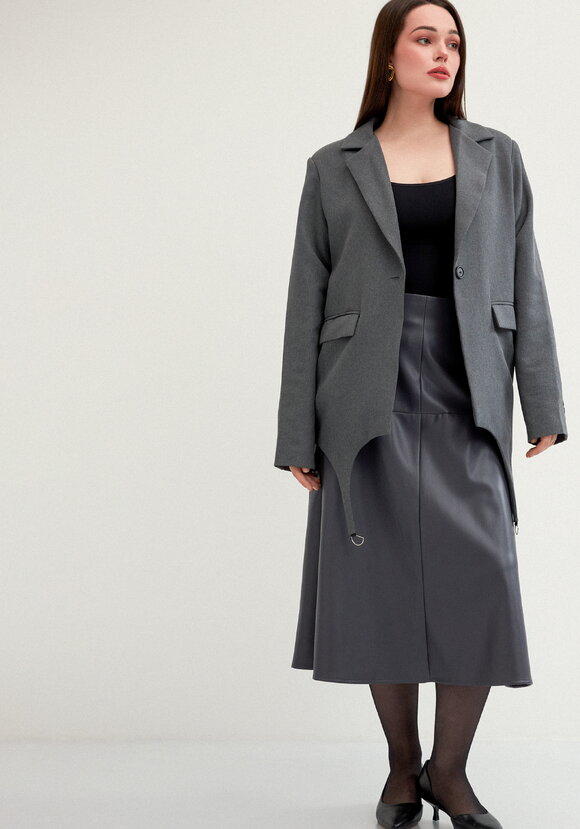 Юбка годе из экокожи шир.  580, рис. 14