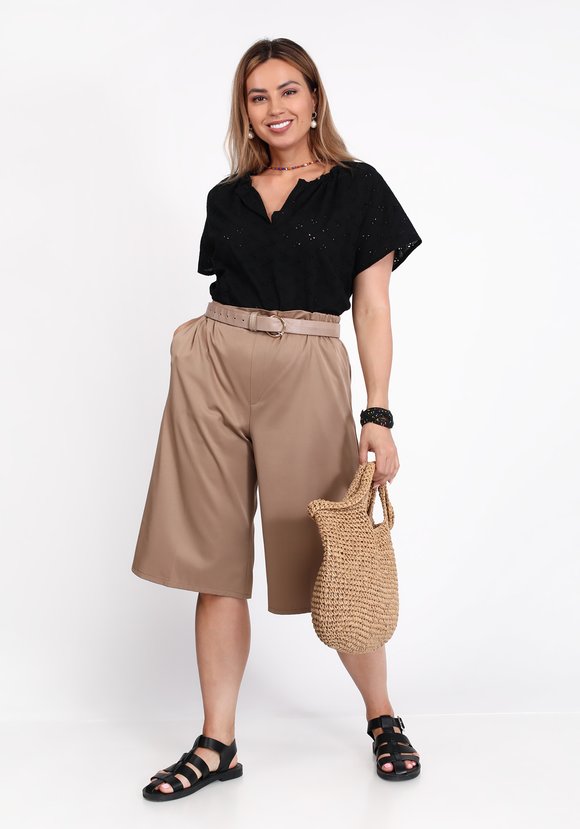 Блуза из шитья с коротким рукавом шир.  580, рис. 1