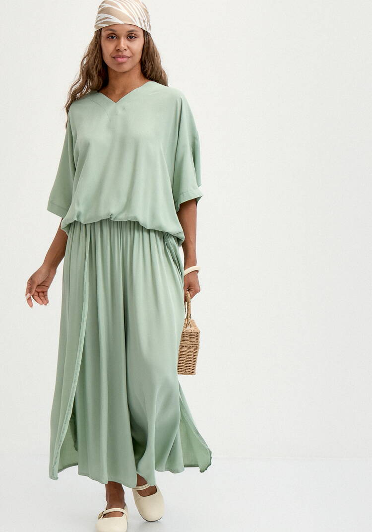 Юбка-брюки свободного кроя на резинке шир.  750, рис. 22