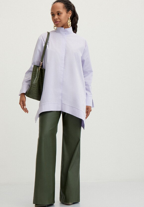 Рубашка с отложным воротом стойкой шир.  580, рис. 11