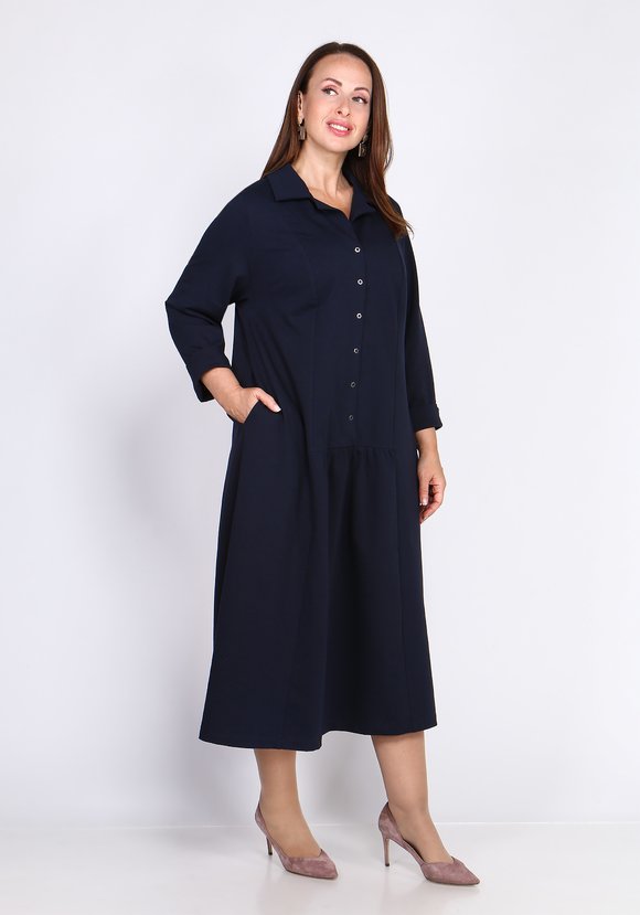 Платье-макси с английским воротником шир.  580, рис. 2