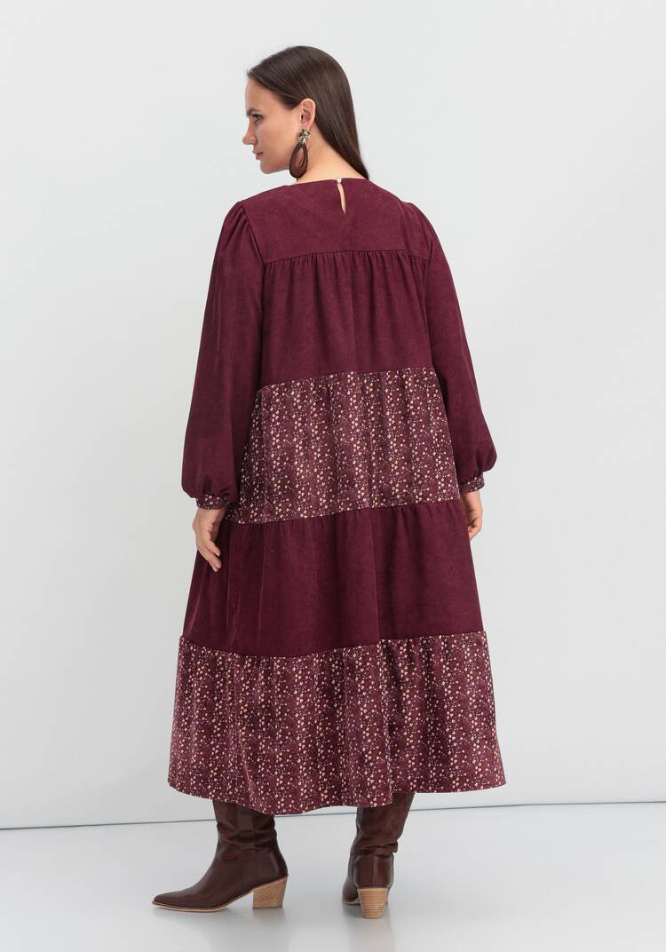 Платье из микровельвета ярусное шир.  750, рис. 3