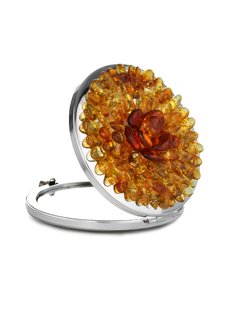 Зеркало из янтаря Цветочная фантазия