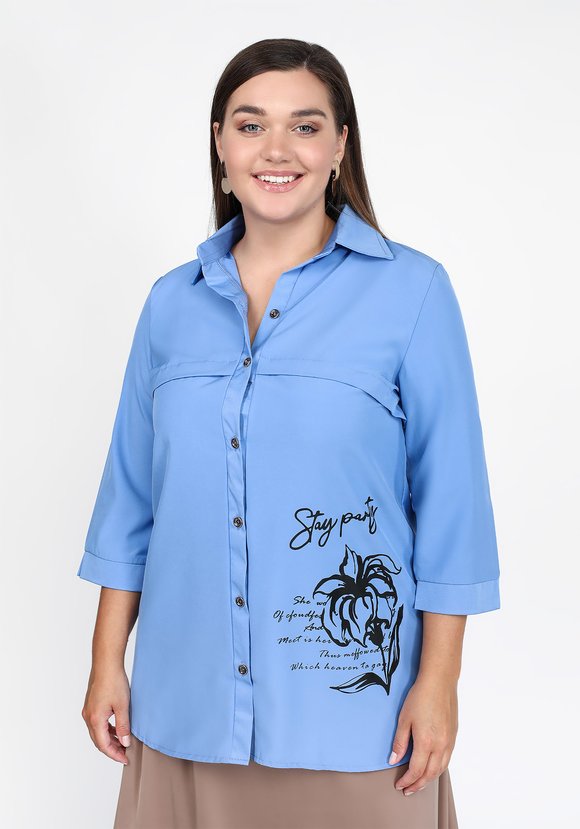 Блуза Приятная прогулка шир.  580, рис. 5