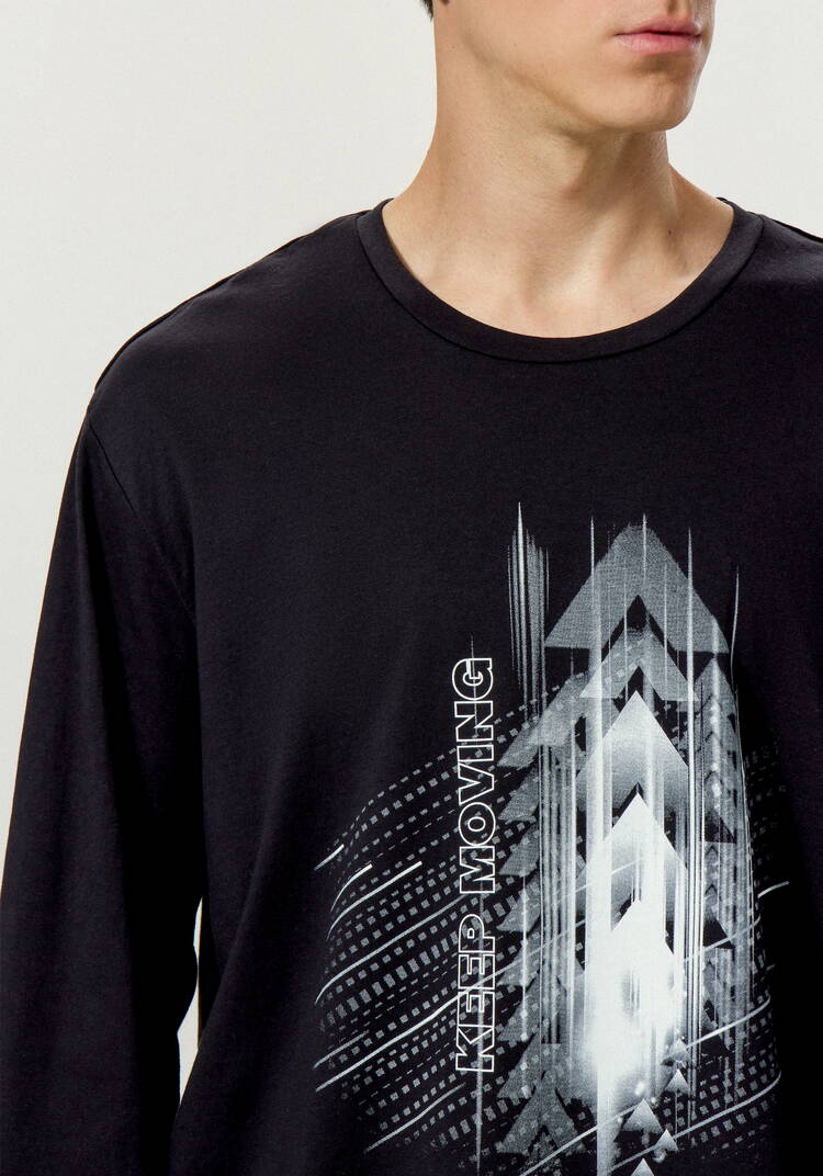 Комплект мужских лонгсливов с принтом шир.  750, рис. 40