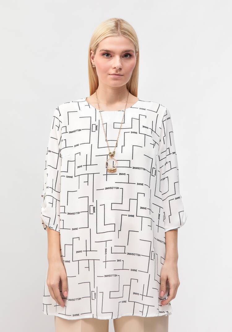 Туника с геометрическим дизайном Марта шир.  750, рис. 4