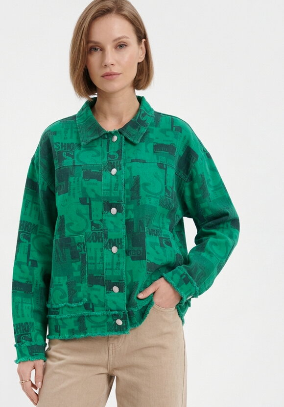 Джинсовая куртка с принтом Джерси шир.  580, рис. 5