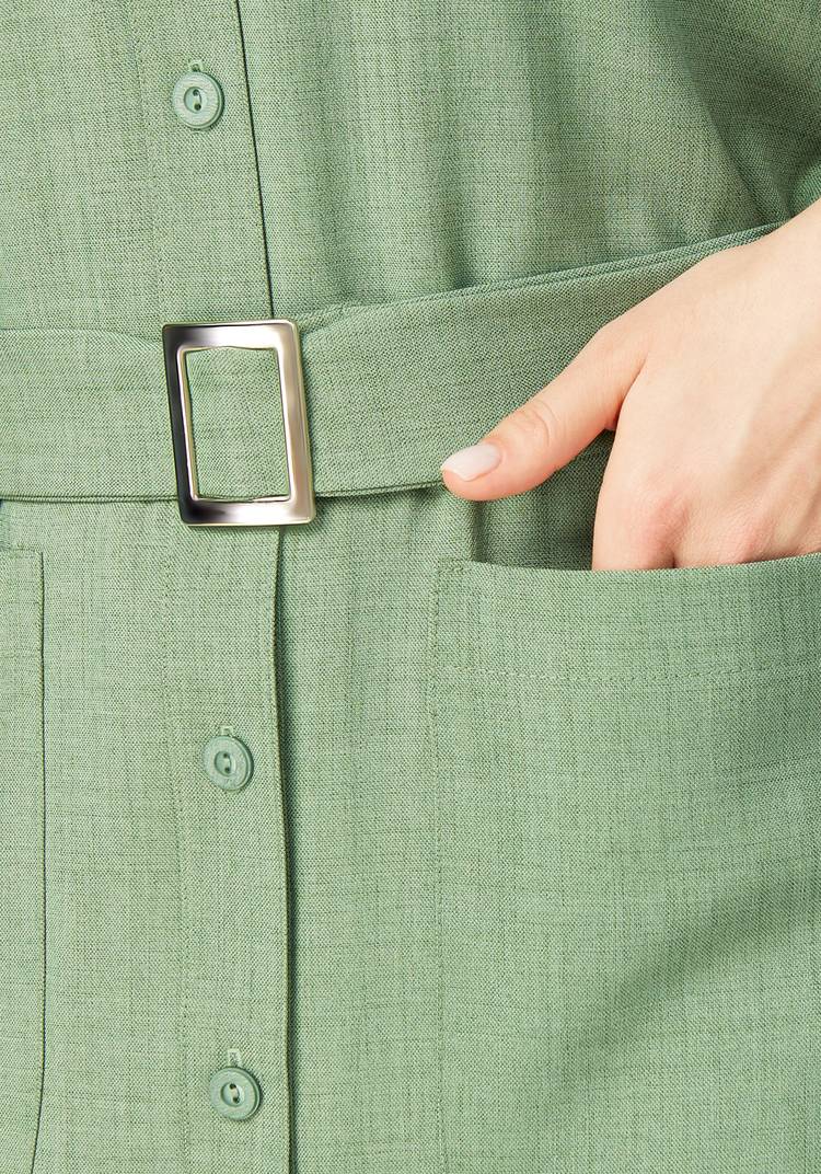 Платье на пуговицах с рукавом фонарик шир.  750, рис. 3