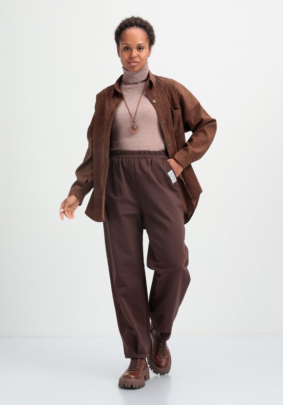 Брюки трикотажные с защипами по низу шир.  580, рис. 24