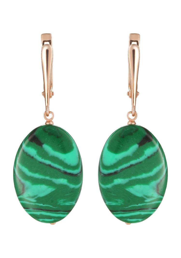 Серьги серебряные Магия малахита шир.  750, рис. 1