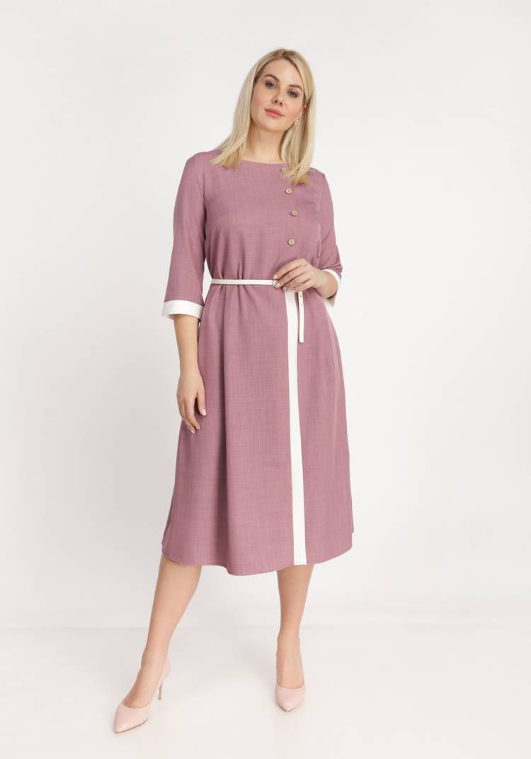 Платье с контрастной отделкой и пуговицами шир.  750, рис. 10