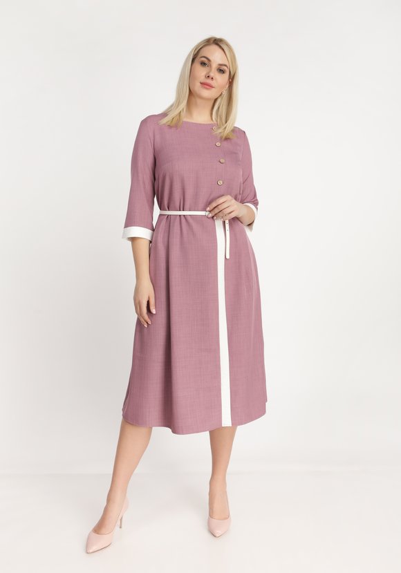 Платье с контрастной отделкой и пуговицами шир.  580, рис. 10