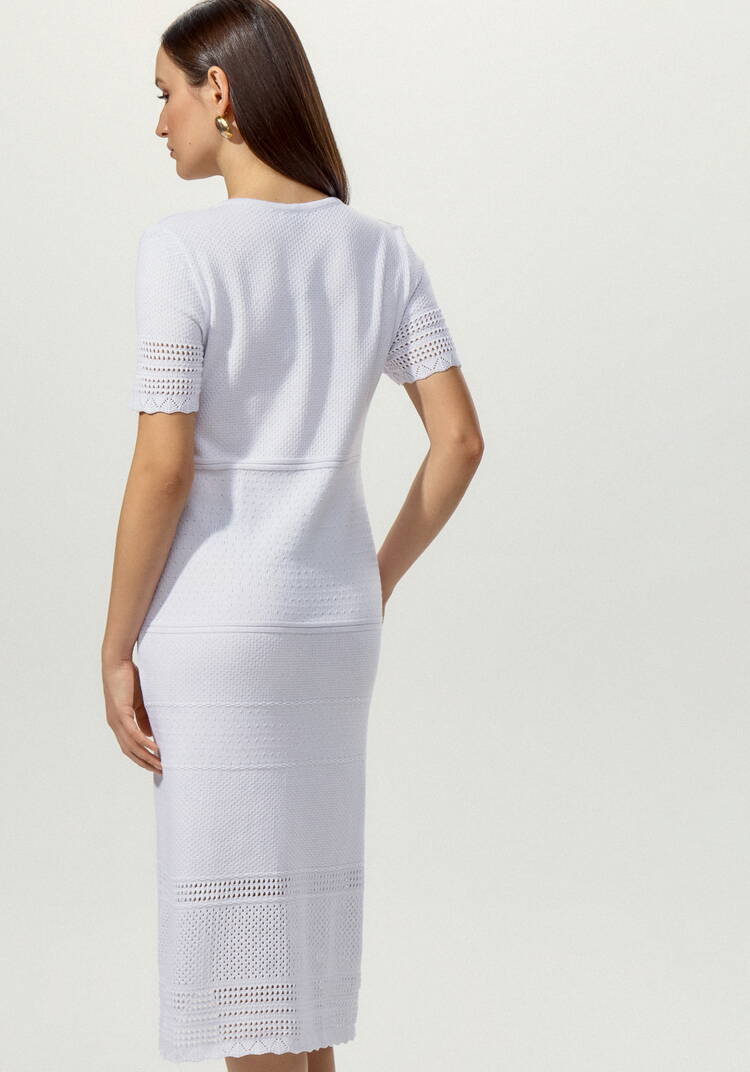 Платье прямого кроя с ажурным краем шир.  750, рис. 17