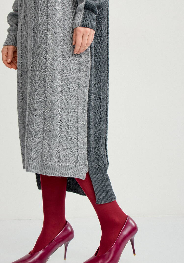 Платье двухцветное с фактурным рисунком шир.  750, рис. 12