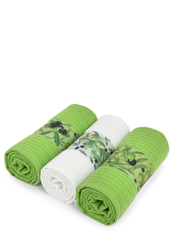 Полотенца вафельные в коробке, 3 шт. шир.  580, рис. 4