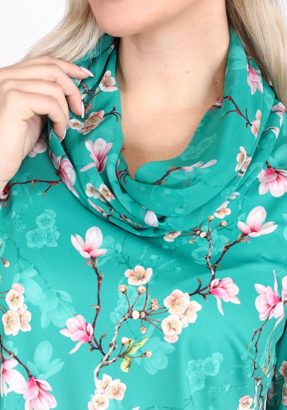 Блуза с воротом хомут шир.  580, рис. 3