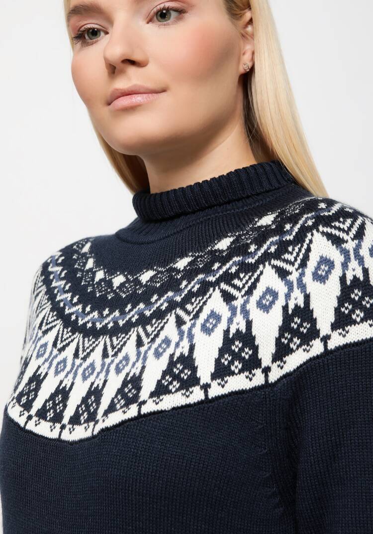 Платье вязаное со скандинавским рисунком шир.  750, рис. 21