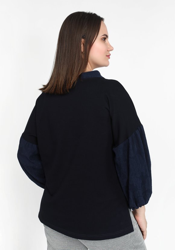 Джемпер из двух видов ткани шир.  580, рис. 2